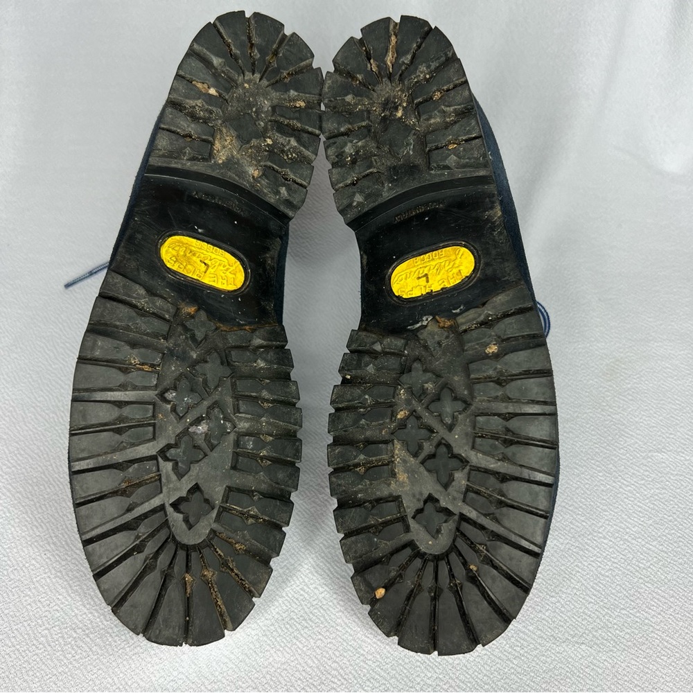 Vintage The Alps By Fabiano Blue Suede Leather Hiking Boots Womens Size 7 N - Picture 8 of 11